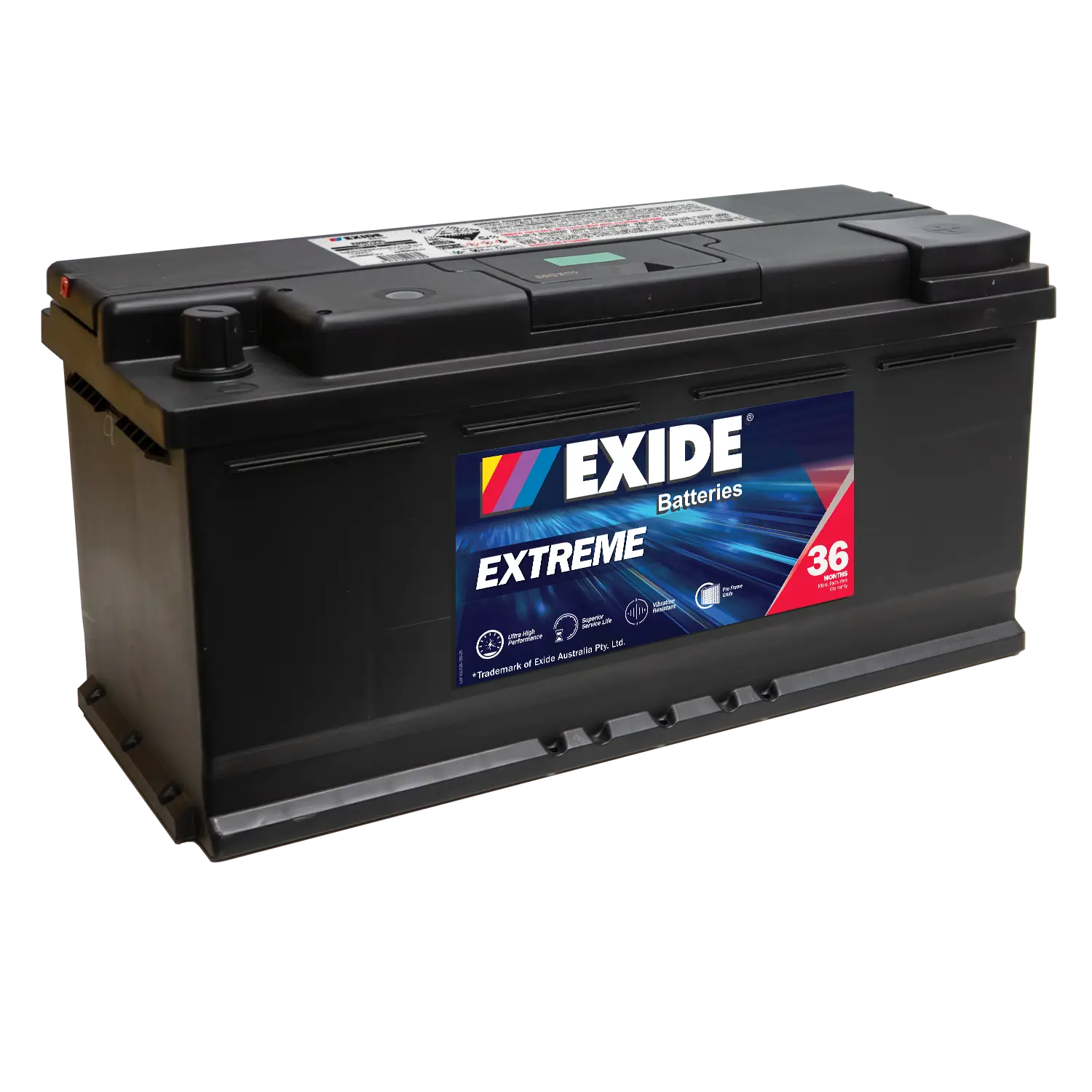 XDIN100L Extreme Battery by Exide for Conventional European Automotive