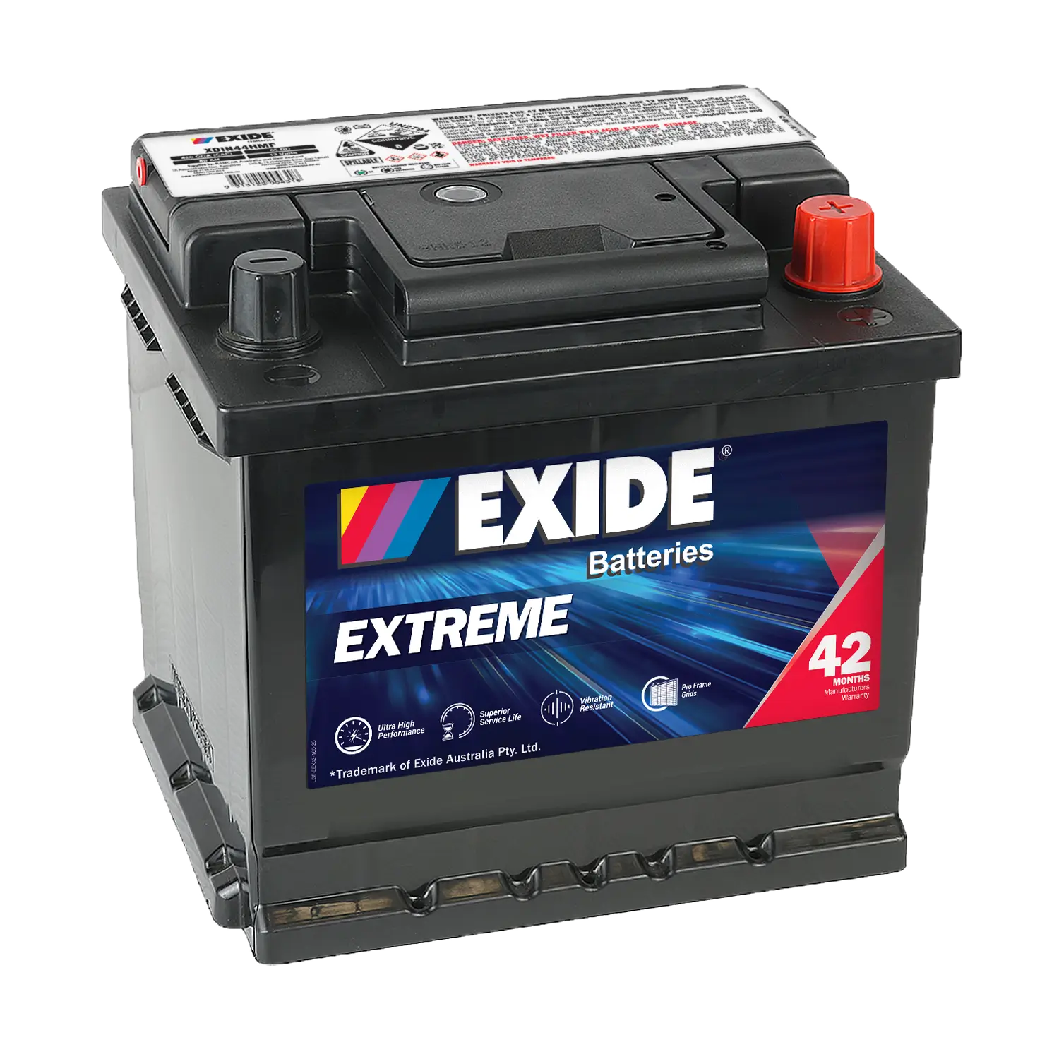 XDIN44HMF Extreme Battery by Exide for Conventional European Automotive