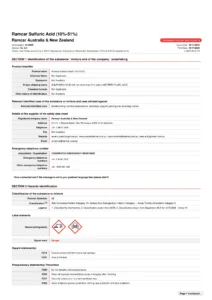 Sulfuric Acid SDS